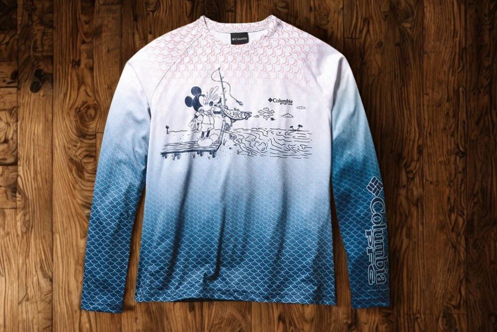 Columbia PFG x Disney Mickey Mouse Terminal Tackle Fishing Shirt Men’s L NWOT